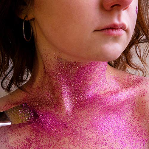 Hemway Biodegradable Glitter Eco Friendly - 100g/3.5oz Bio Cosmetic Safe Sparkle Vegan for Face Eyeshadow Body Hair Festival Makeup Craft - Super Chunky (1/8" 0.125" 3mm) - White Iridescent