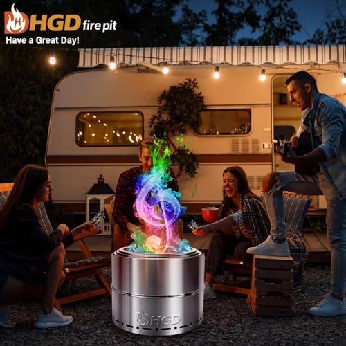 HGD (30 Pack) Magic Campfire Fire Color Changing Packets for Fire Pit, Indoor/Outdoor Fireplace, Bonfire - Rainbow Magical Flame, Camping Accessory, Compatible with Wood