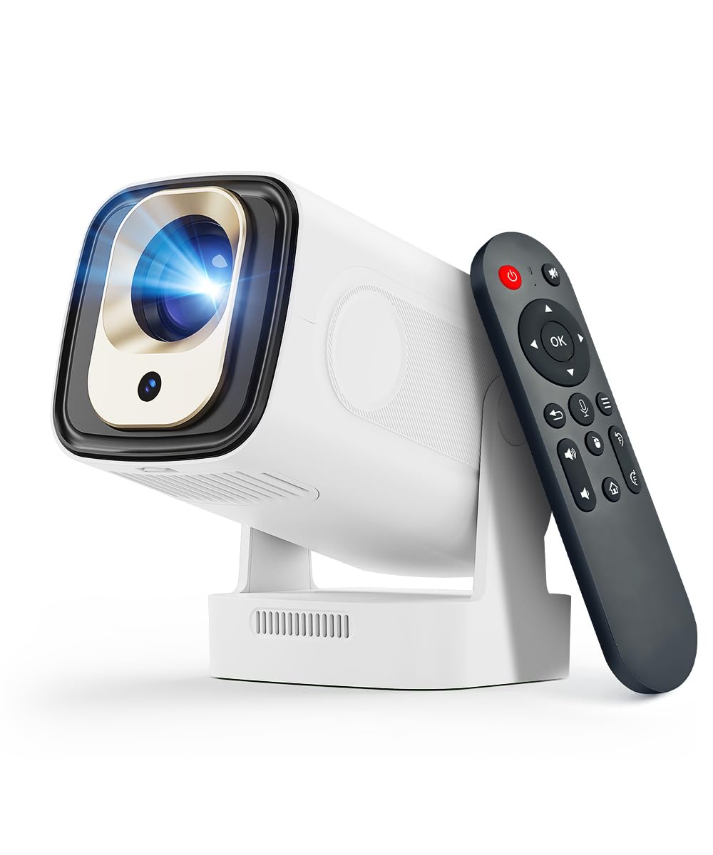 【Auto Focus&1080P】Magcubic Mini Smart Projector with 4K Support, Portable Projector with Wifi and Bluetooth, 5W Speaker, Built in Apps, Voice Control, Outdoor Movie Projector
