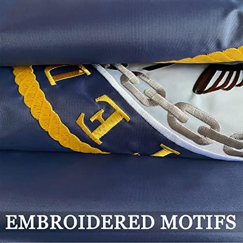 Embroidered Navy Emblem Flag Double Sided 3x5 Outdoor- 300D Heavy Duty Nylon- Military 3x5 Navy Outdoor Banner Flag- Brass Grommets & 4 Rows Stitched