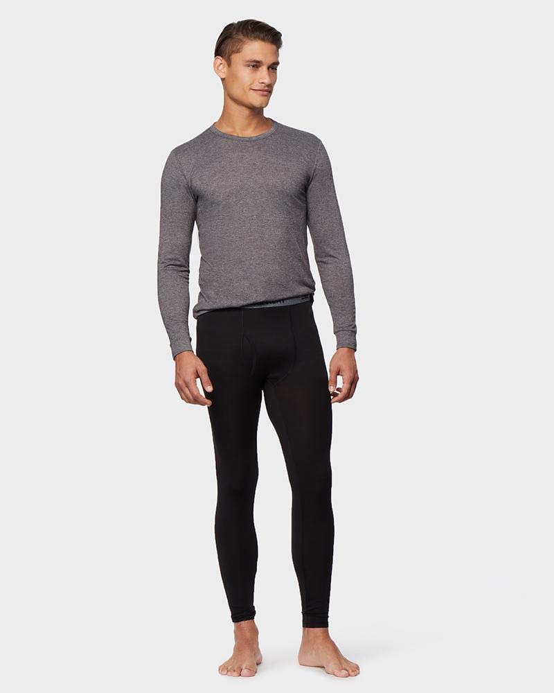 32 Degrees Heat Mens Performance Thermal Lightweight Baselayer Legging Pant, Black, Small