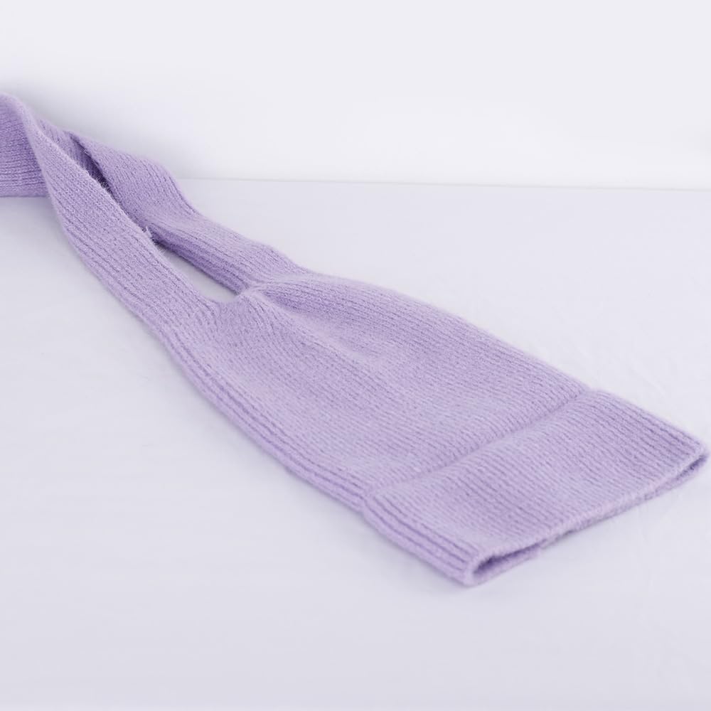 Bunny Beanie Hats for Women Cute Rabbit Beanie Crochet Hats Winter Cap Warm Skull Cap Outdoor Ski Slouchy White