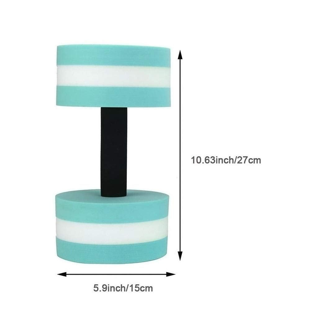 Water Dumbbells, Aquatic Exercise Dumbell, Set of 2 Aerobic Water Exercise Foam Dumbbells Pool Resistance for Men Women Weight Loss Water Sports Fitness Tool