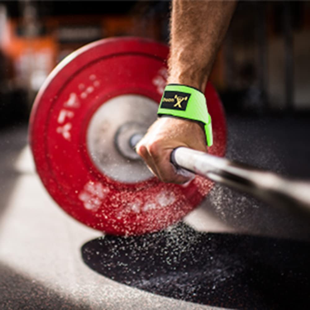 ihuan Lifting Straps for Weightlifting - Wrist Straps for Weightlifting | Gym Wrist Wraps with Extra Hand Grips Support for Strength Training | Bodybuilding | Deadlifting