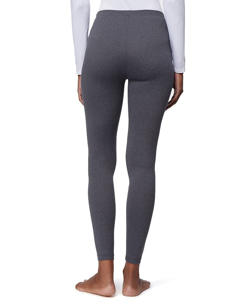 32 Degrees Heat Womens Ultra Soft Thermal Lightweight Baselayer Legging Pant, Charcoal Heather, X-Small