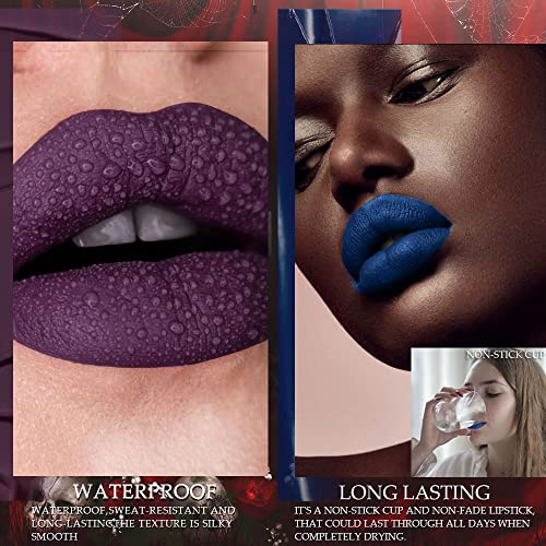 evpct 2Pcs Black Whtie Matte Lipstick Face Body Paint Stick Set High Impact Lipcolor with Moisturizing Creamy Formula Baseball Football Softball Eye Black Stick for Sports Halloween Party Clown