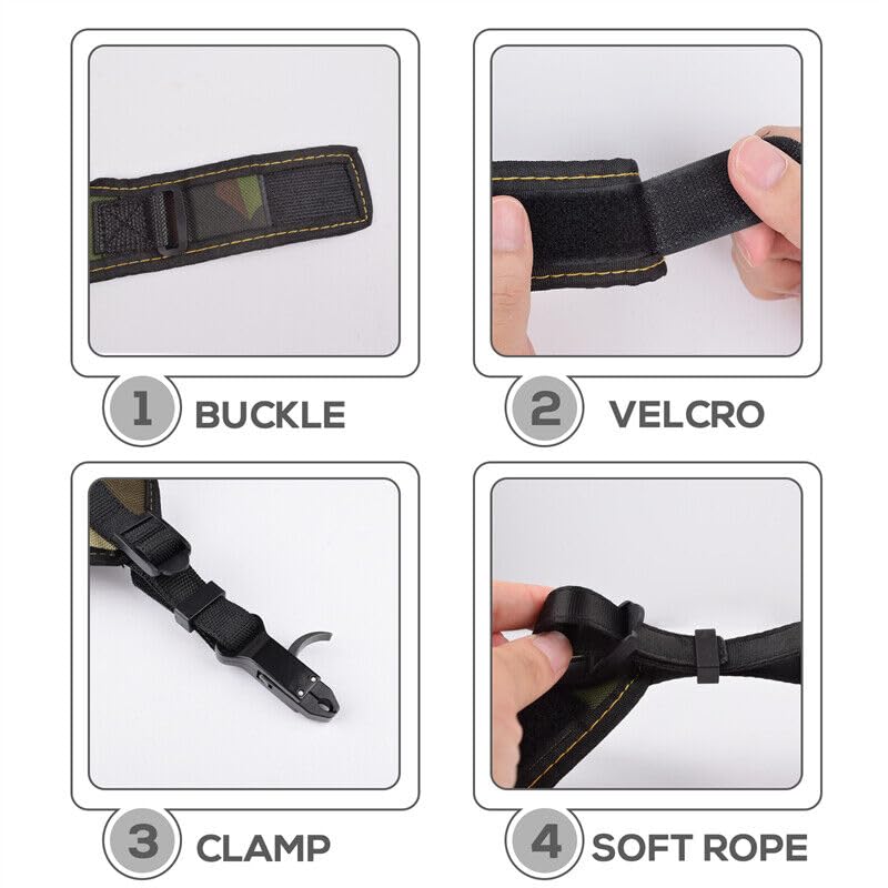Compound Bow Release Aid Trigger Adult Archery Right Left Hand Adjustable Camouflage Wrist Strap （Pack of 1
