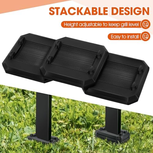 8 Pcs Griddle Leveling Shims Kit Compatible with Blackstone Griddle, Rubber Grill Levelers Outdoor for Most Grills, Keep Flat Top Grill in Level (Black)