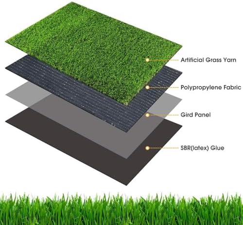 Artificial Grass, Professional Dog Grass Mat, Potty Training Rug and Replacement Turf Outdoor Rug Patio Lawn Decoration, Easy to Clean with Drainage (39.4 x 19.7 inch)