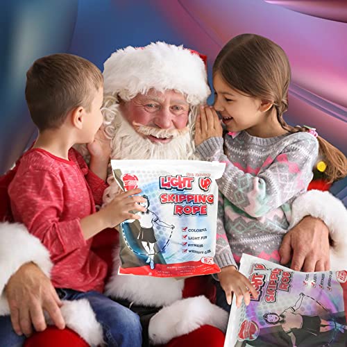 LED Jump Rope for Kids Colorful Skipping Rope Light Up Ropes for Girls Boys Fitness Exercise & Lights Dancing & Night Party Favors,Blue