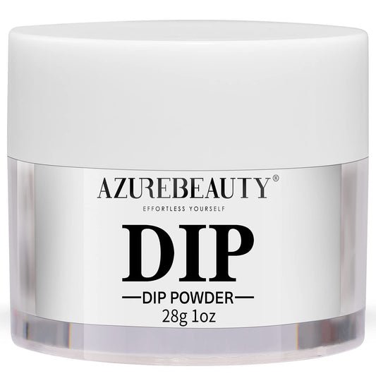AZUREBEAUTY Dip Powder Bright White Color, Basic Nail Dipping Powder French Nail Art Starter Manicure Salon DIY at Home, Odor-Free and Long-Lasting, No Needed Nail Lamp Curing, 1 Oz