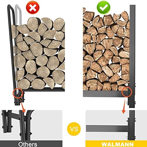 8ft Firewood Rack with Cover, Heavy Duty Firewood Rack With Weather Resistant 600D Oxford Fabric Cover, Indoor/Outdoor Wood Rack for Firewood