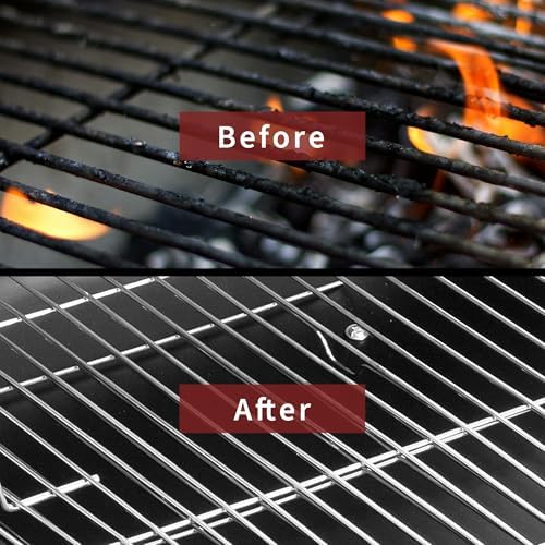 Grill Brush with Scraper-Replaceable Steam BBQ Grill Cleaner Brush Head -Black 3-in-1 Safe Barbecue Clearning Brush Tools for Cast Iron/Stainless-Steel Grates (2 Steam Brush Heads)-Gifts for Grill Men