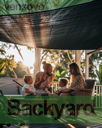 50% Sunblock Shade Cloth Net Black Resistant - 8x12 Ft Garden Shade Mesh for Plant Cover, Greenhouse, Chicken Coop, Kennels, Tomatoes Plants