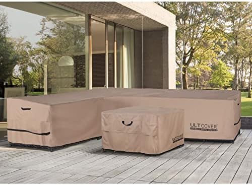ULTCOVER Patio L-Shaped Left Facing Sofa Cover Waterproof for 6-Seater Outdoor Sectional Furniture Couch 85”W (Left Side) x 110”W (Back Length)