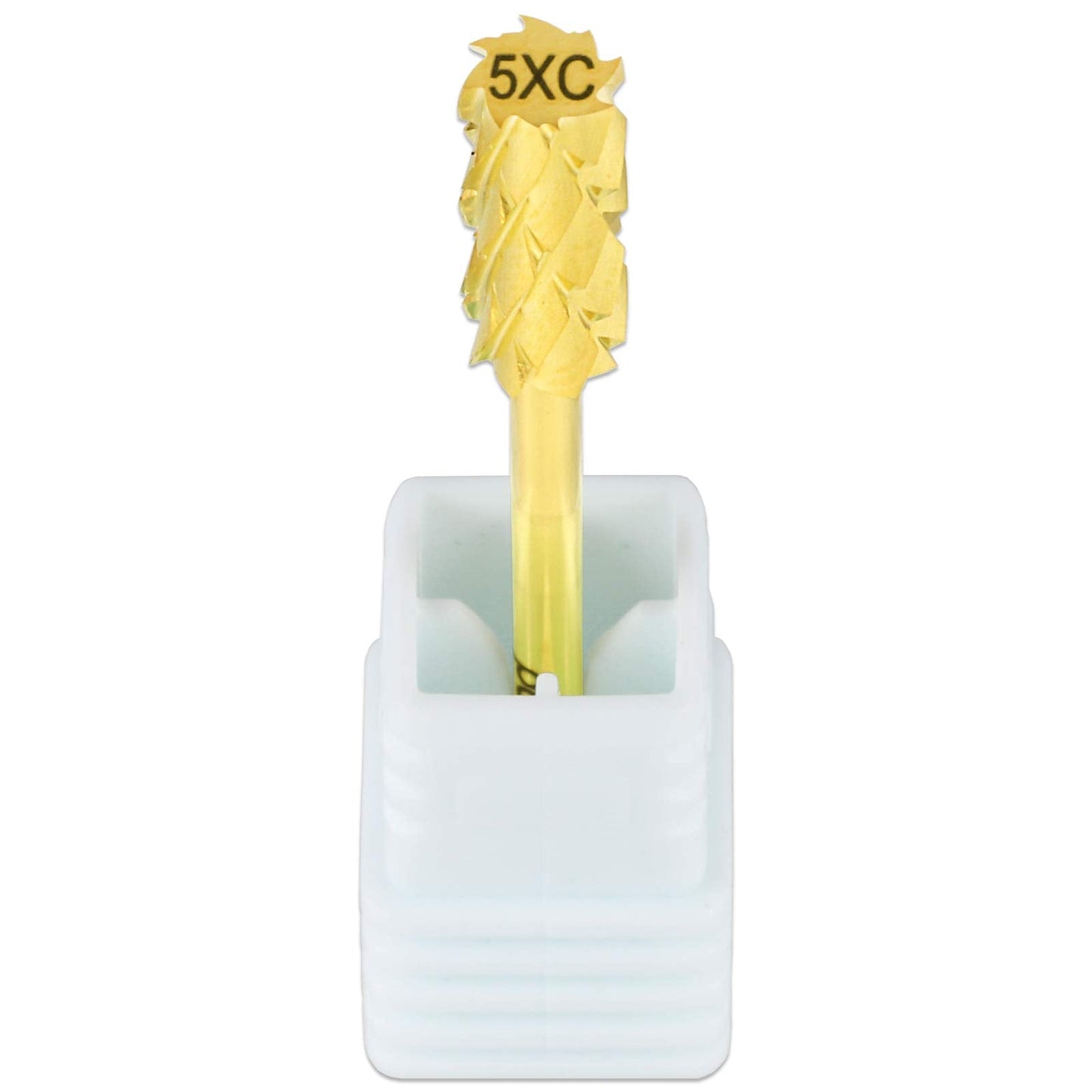 USA PANA Professional 3/32" Shank Size - Flat Top Small Barrel Carbide Bit - 5X Coarse Grit to Extra Fine Grit - Gold, Silver, DLC Black - Nail Drill Bit for Dremel Machine (5X Coarse, Gold)