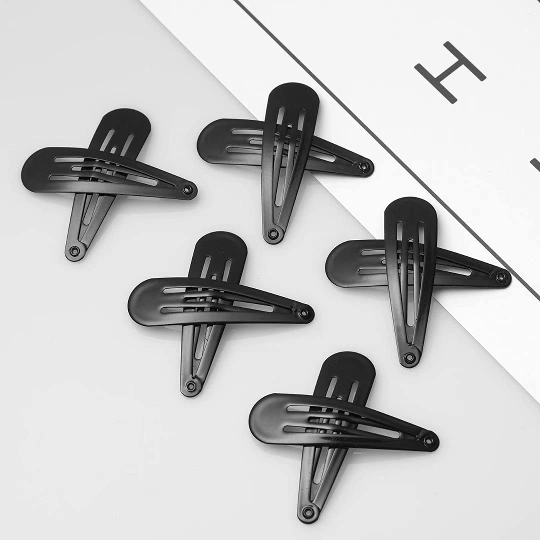 120 Pack Black Hair Clips | Non-Slip Snap Clips for Women & Girls | Durable Hairpins for Thick Hair, Updos, Braids & Buns | Secure Hold, Snag-Free Design