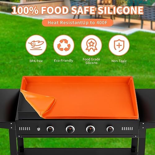 Silicone Griddle Mat 29” for Blackstone,Upgraded Full-edge Heavy Duty Food Grade Non-Stick Griddle Cover,Grill Buddy Mat Protect Your Griddle from Dirt & Rust (29 inch)