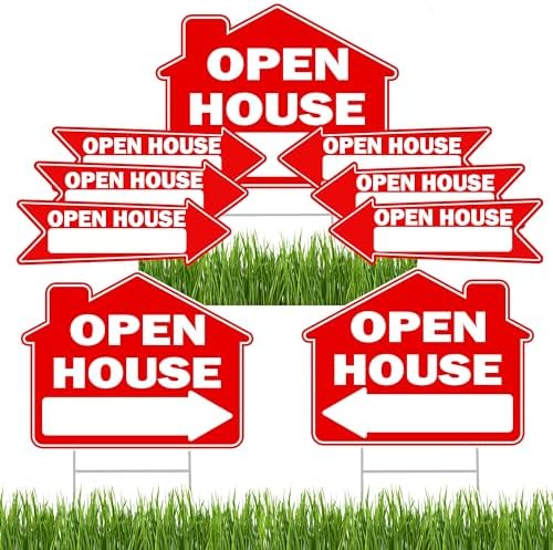 Rogue River Tactical 9 Piece Open House Yard Sign For Sale By Owner Realtor, Real Estate, Arrows