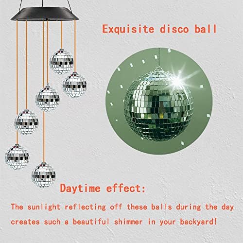 Solar Wind Chime for Porch Decor, Solar Lights Outdoor Decorative for Garden and Patio, Birthday Gifts for Women Mom Grandma