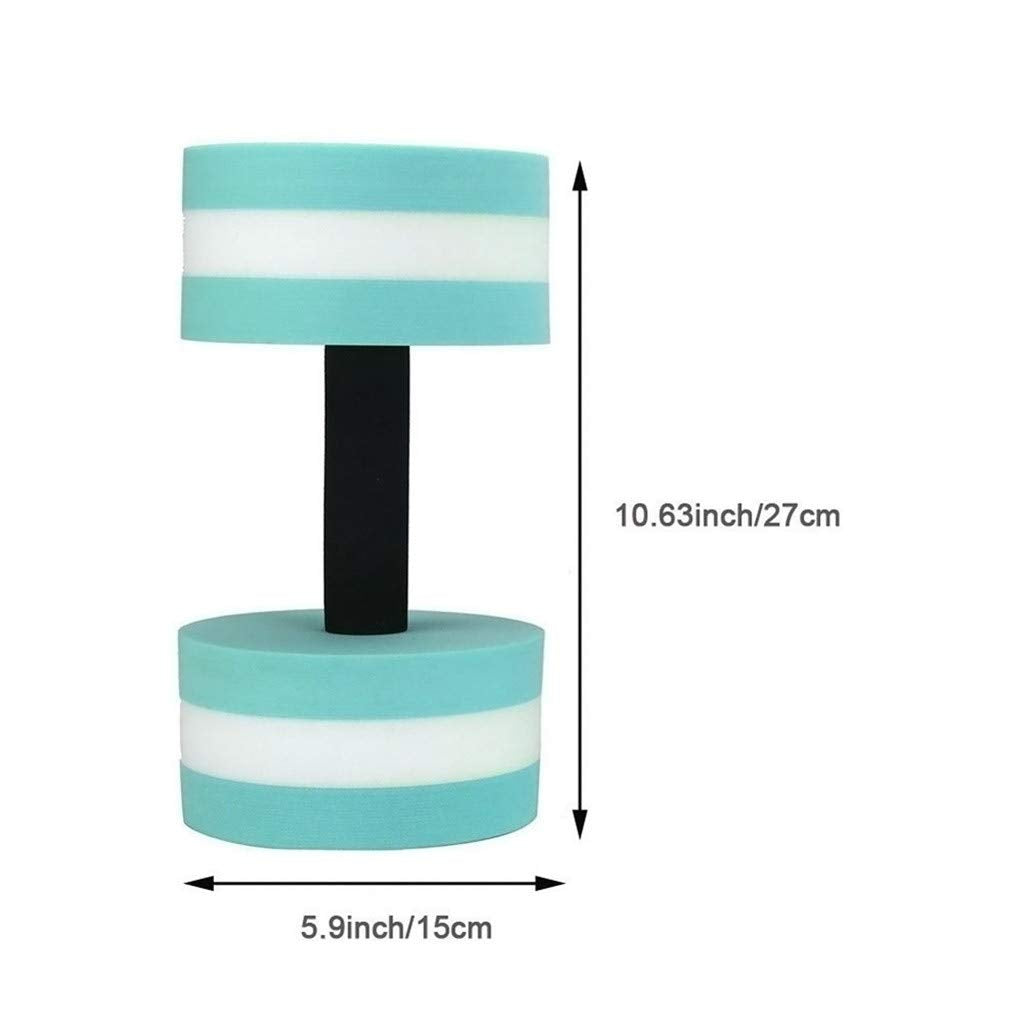 Water Dumbbells, Set of 2 Aquatic Exercise Dumbell, Water Aerobic Exercise Foam Dumbbells Pool Resistance for Men Women Weight Loss Water Sports Fitness Tool (Blue)