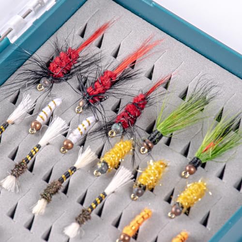 SF 2pcs Fly Fishing Box Magnetic Closure Streamer Foam Polycarbonate Material Clear Lid Trout Flies Fly Box For Nymphs Fly Box Liner