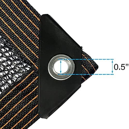 winemana 70% Black Shade Cloth, 6.6 x 16 FT Durable Mesh Tarp with Grommets, Resistant Garden Sun Shade Netting with Taped Edge for Plant Cover, Greenhouse, Patio, Tomatoes, Chicken Coop, Barn Kennel