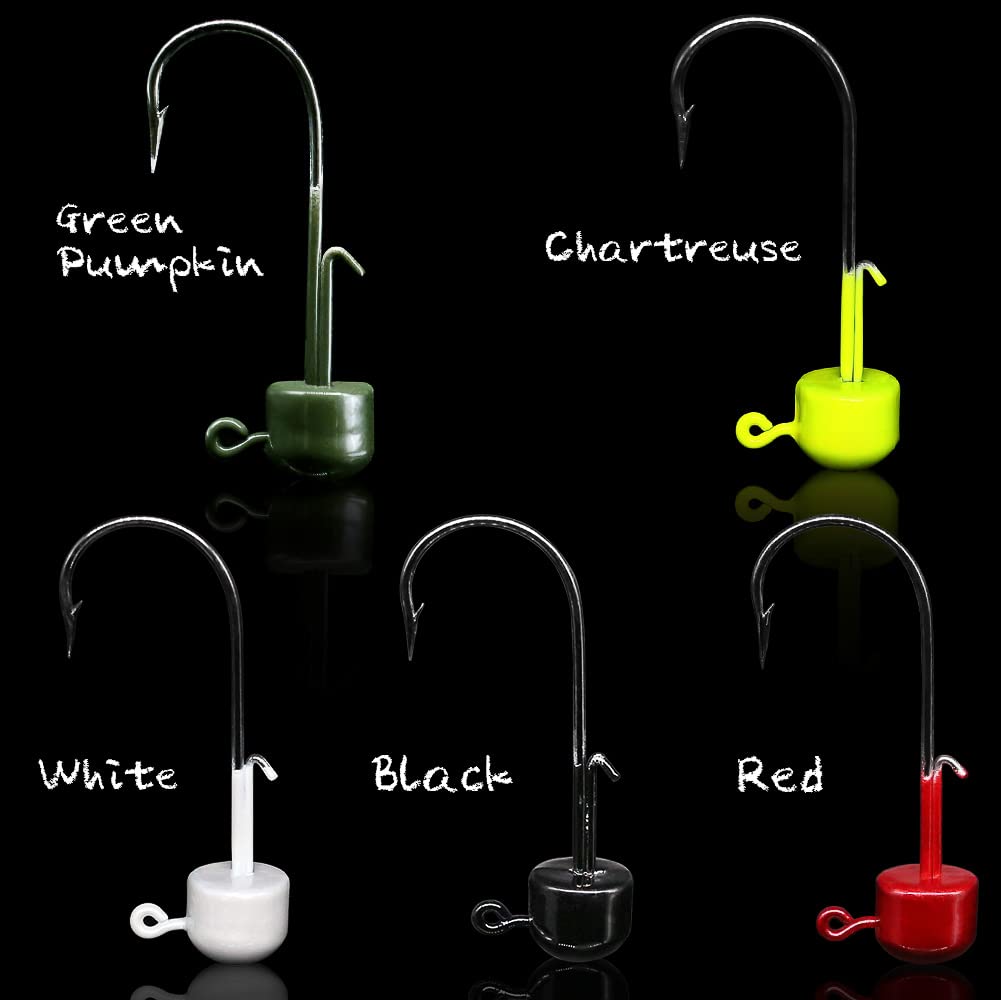 Ned-Rig-Kit-Finesse-Baits-Soft-Plastic-Worms-Fising-Lure for Bass Stick Swimbait Minnow Crawfish Lures Shroom Ned Jig Head Kit(35-Piece 2.75'' #02 Stick Worms Ned Rig Kit)