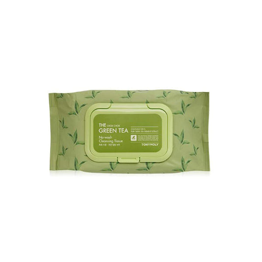 TONYMOLY The Chok Chok Green Tea & Aloe Face Wipes, Easter Basket Stuffer, Hydrating & Moisturizing Facial Cleansing Wipes for All Skin Types, Korean Makeup Remover, Safe for Skin
