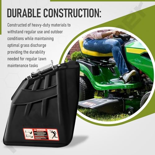 AUC11996 Discharge Chute Kit Compatible with John Deere D 100 105 110 120 130 140, E 100 110 120, X 126 166, Z 225 245, LA 115 125 135, for 42" 48" Lawn Tractors GY22100, GY20443, GY21901, GY22029