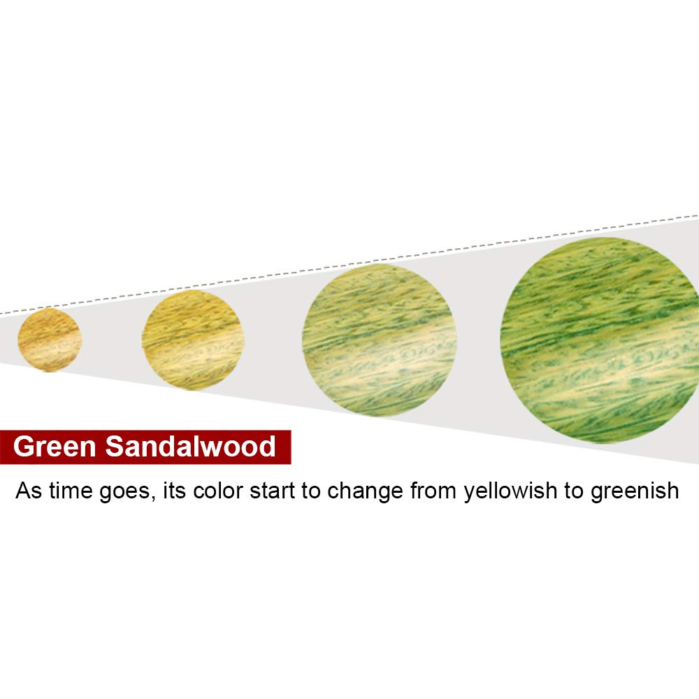 Onedor Buffalo Horn Handmade 100% Natural Green Sandalwood Hair Comb - Anti-Static Sandalwood Scent Natural Hair Detangler Wooden Comb (Wide Tooth)