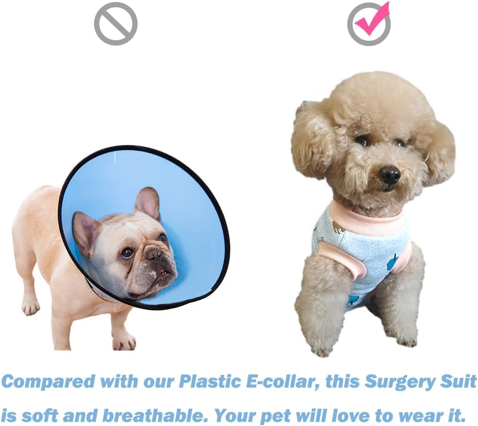 Dog Recovery Suit Post Surgery Shirt for Puppy,Winter Fleece Wound Protective Clothes for Little Animals Warm Dog Vest Windproof Dog Spay Recovery Suit(Houndstooth-XS)