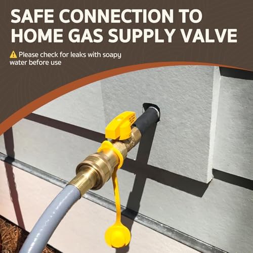GASPRO 12 Feet 3/8" ID Natural Gas Hose, Low Pressure LPG Hose with Quick Connect, for Weber, Char-broil, Pizza Oven, Patio Heater and More