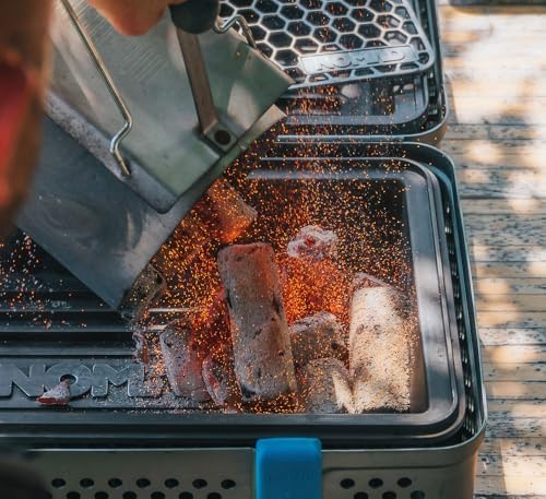 Nomad Fire 100% All-Natural Hardwood Charcoal | 10 LBS | Thai-Style Binchotan | Long Burning (4-6 hrs), High Heat, Low Ash, Low Smoke. Pro Charcoal for Nomad, Kettles, Kamados, Charcoal Smokers