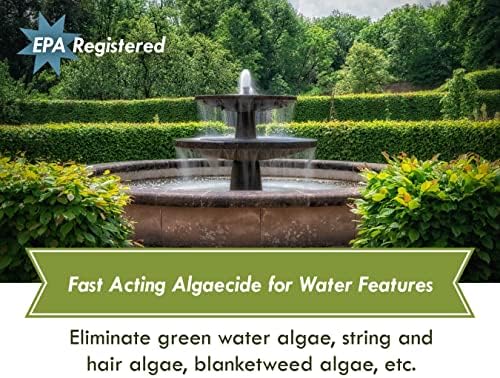 Fountain Algaecide and Clarifier - 64oz - Kills and Inhibits All Types of Algae Growth, Formulated for Small Ponds and Water Features, Treats up to 64,000 Gallons