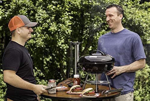 Cuisinart 14" Portable Charcoal Grill, Tabletop Outdoor Small Grill with Locking Lid and Dual Vents, Chrome Plated Travel Size BBQ Perfect for Camping, Tailgates, Cookouts, Black