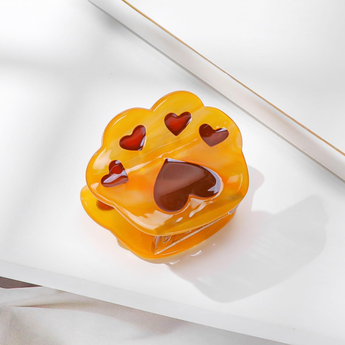 Novelty Paw Hair Clip,Acetate Claw Clips,Hair Clips for Women,Coffee