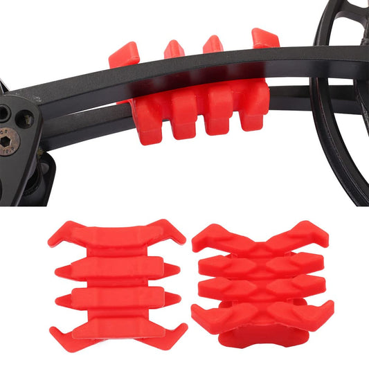 SOPOGER Bow Limb Dampeners for Compound Bow Crossbow Limb Dampeners Archery Split Limb Stabilizer Dampener Bow Sliencer for Reduceing Noise and Vibration (Red)