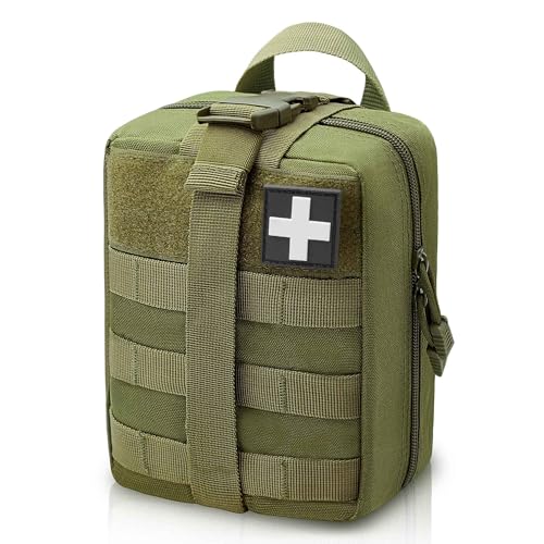 Molle First Aid Pouch Empty, Rip Away Medical Pouch, Molle Ifak Pouch, ACU Tactical EMT Pouches Bag Only for Hiking Camping