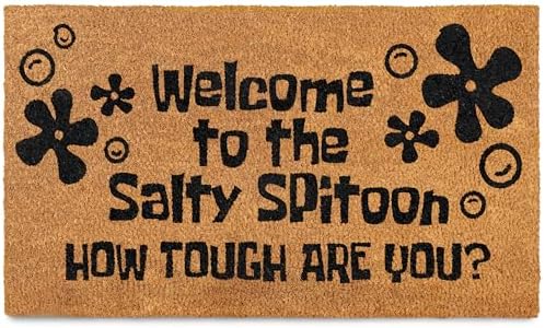 MAINEVENT Welcome to The Salty Spittoon Door Mat 30x17 Inch, Salty Spittoon Doormat, Welcome Mat, Funny Nerd Gift Geek Decor Funny Nerdy Decor
