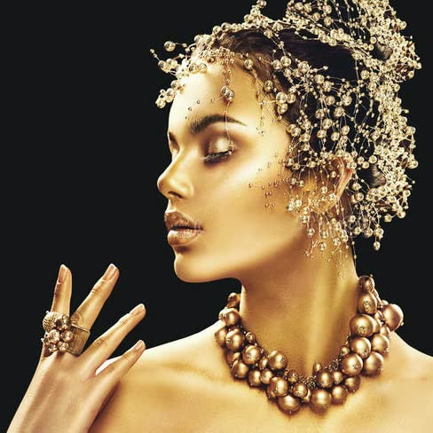 MEICOLY Gold Face Paint Stick(1.06 Oz),Cream Blendable Full Body Paint Sticks,Sweatproof Waterproof Body Paint Makeup Stick for Halloween Special Effects SFX Cosplay,Metallic Gold