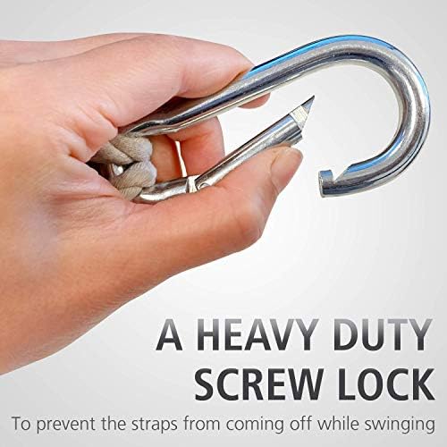 INNO STAGE 2 Tree Swing Hanging Straps Hammock Rope 13 FT Each with Heavy Duty Carabiner Hooks Kit for Camping or Tire Playground Accessories - Safer Extension Conversion/Easy Setup Indoor Outdoor