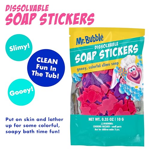 Mr. Bubble Ultimate Pack of Bath Time Fun 4 Favorites, Bath Potion, Bath Bomb, Soap Stickers, Bubble Bath (Pack of 2)