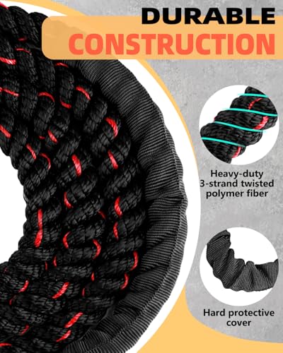 Frelaxy Jump Rope 1LB, Weighted Jump Rope for beginners, Heavy Jump Ropes for Fitness, Total Body Workouts, Weight Loss, Strength Training, Compact Skipping Rope for Home Gym Workout Equipment (Black)