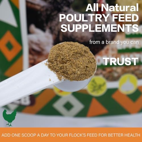Jmxu's Chicken Dewormer Powder, All Natural Formula Poultry Dewormer, Safeguard Dewormer Powder for Laying Hens, Chicks, Roosters, Turkeys to Relieve and Prevent Worms, 1 LB
