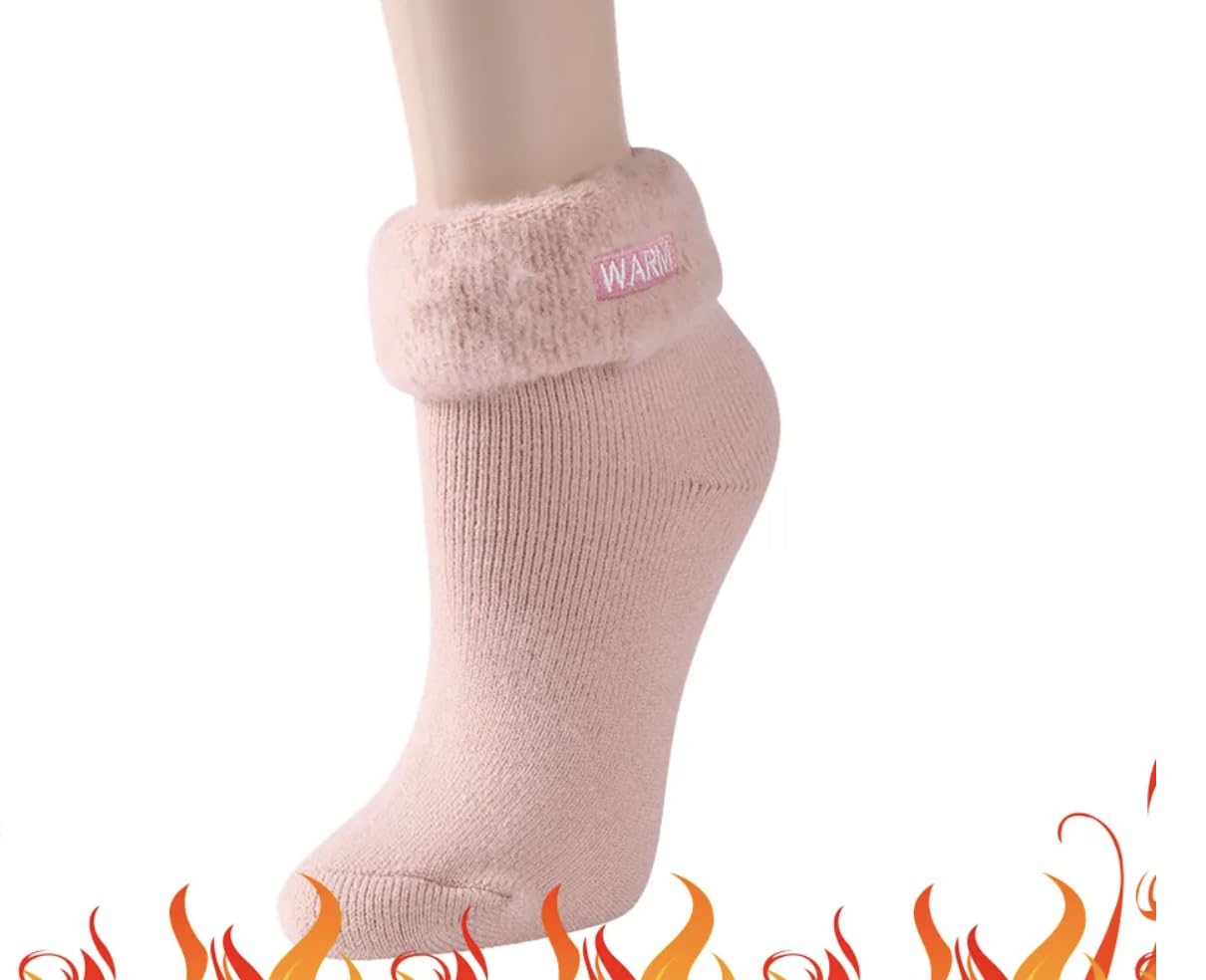 DYMIAG 3 Pairs Women Socks Warm Winter Thermal Thick Socks Crew Length Boot Super Soft Socks Gifts for Women Mom
