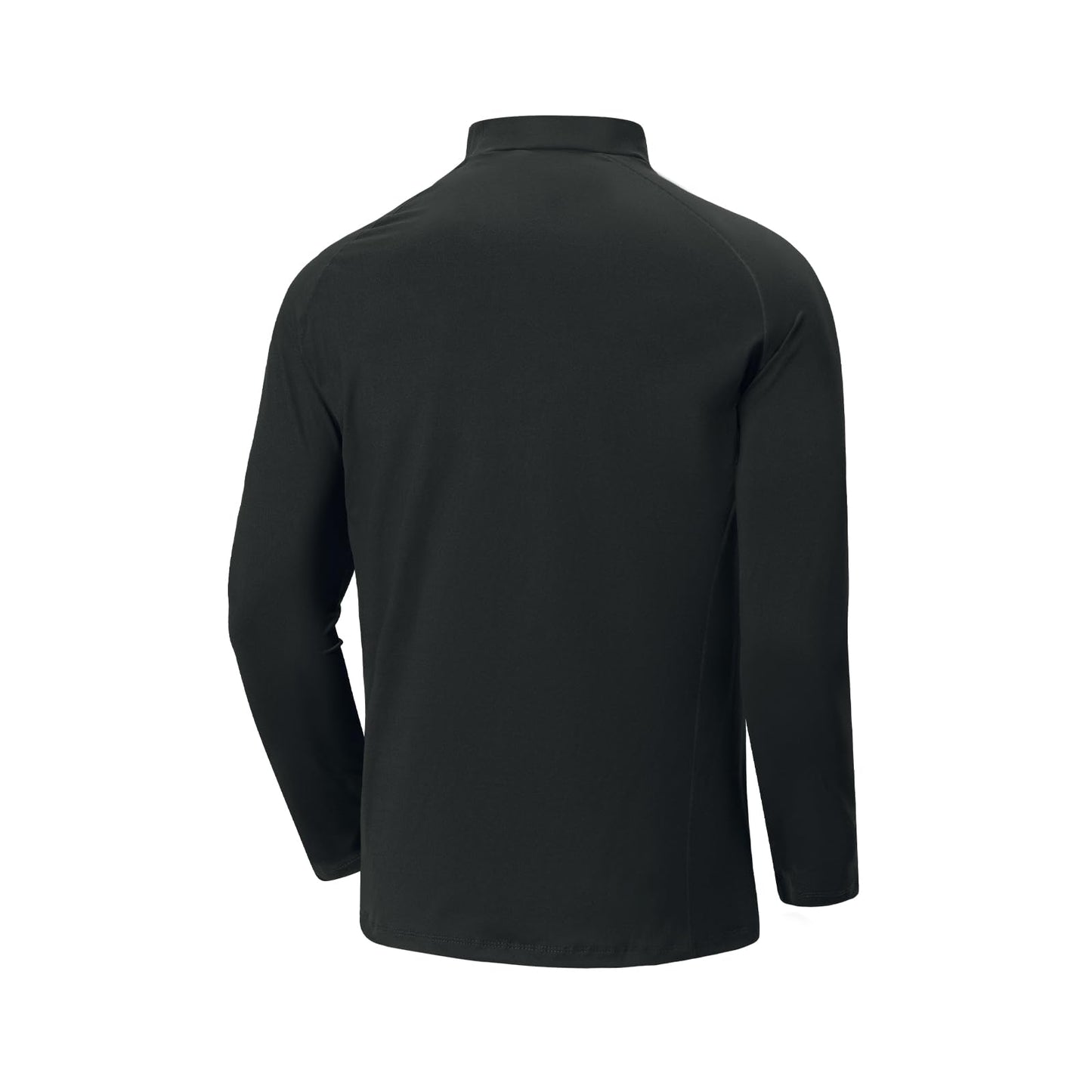 Men's Long Sleeve T Shirts Classic Mock Turtleneck Running Outdoor Basic Pullover Sweatshirt Workout Tops(Black,2XL)