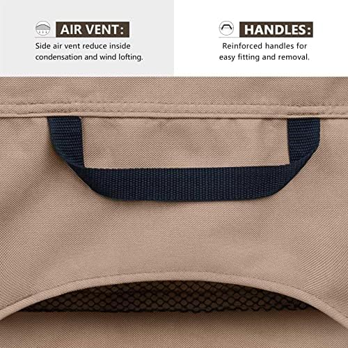 ULTCOVER Waterproof Patio Chair Cover 2 Pack Outdoor Lounge Deep Seat Single Lawn Chair Covers 32W x 34D x 34H inches