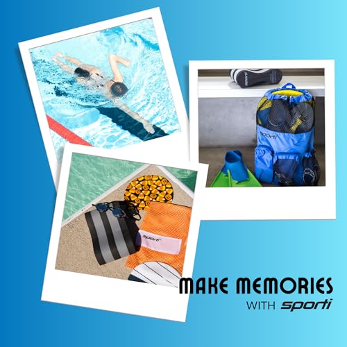 Sporti Pull Buoy for Women & Men Competitive, Swim Trainer Gears, Swim Buoy for Lap Swimming, EVA 5-Layer Pull Buoy Leg Float - Black/Blue