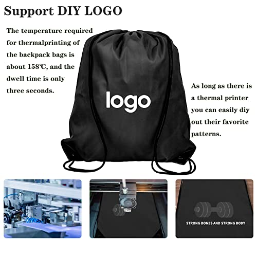 Topspeeder 10 Colors Drawstring Backpack Bags Sack Pack Cinch Tote Sport Storage Polyester Bag for Gym Traveling